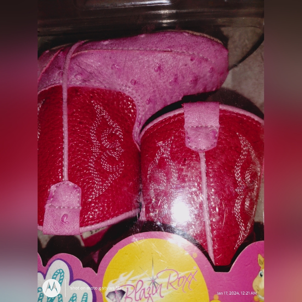 Baby Buckers Pink Baby CowGirl Boots Size 2